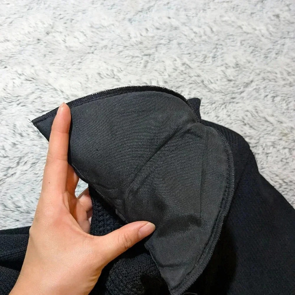 St. John Black Santana Knit Dress Midi Buttons Size 8 Collar Shirt Dress USA - Picture 7 of 10